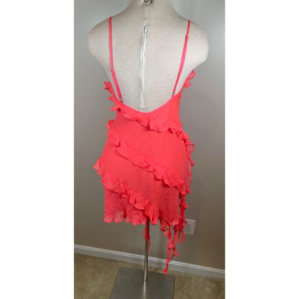AMANDA UPRICHARD Belladonna New Fluro Ruffle Mini Dress Size Small - Picture 6 of 8